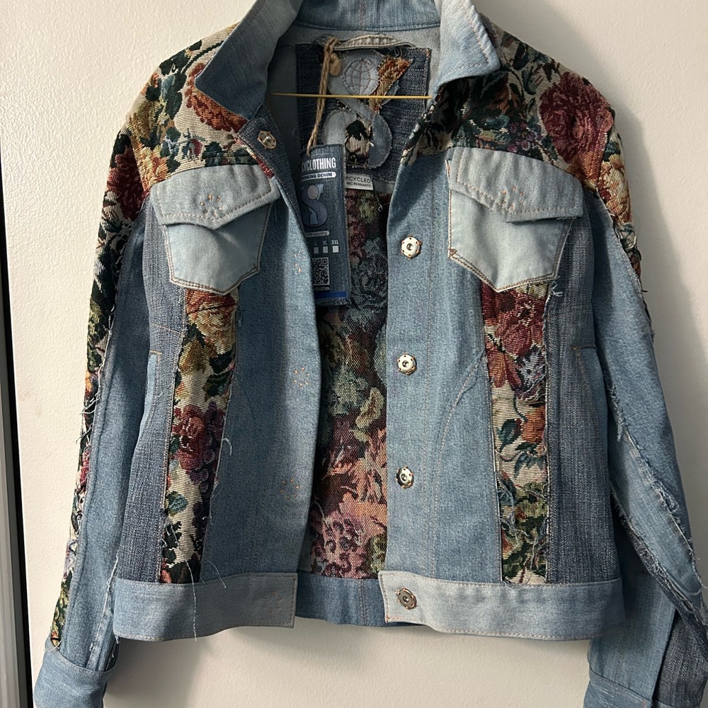 Vintage Floral Denim Jacket